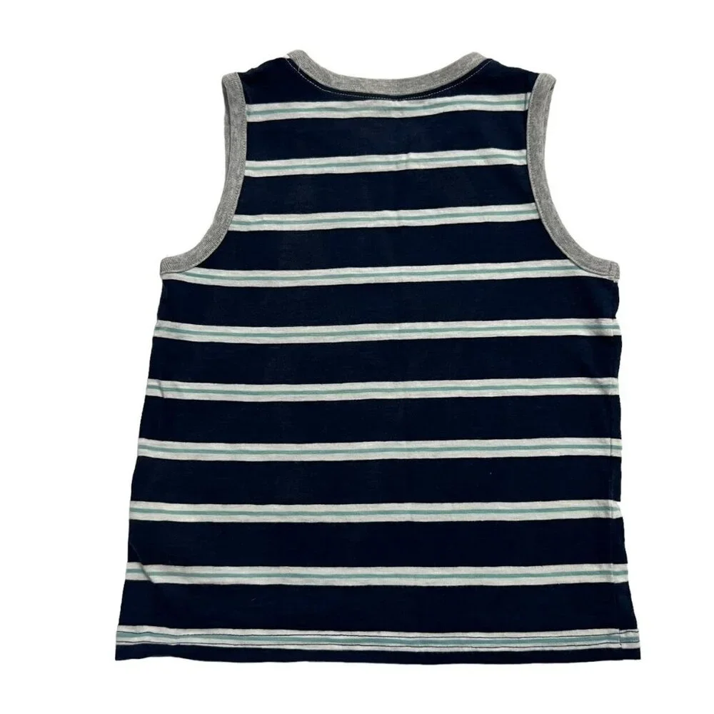 Carter's 5T Navy Blue Striped Tank Top